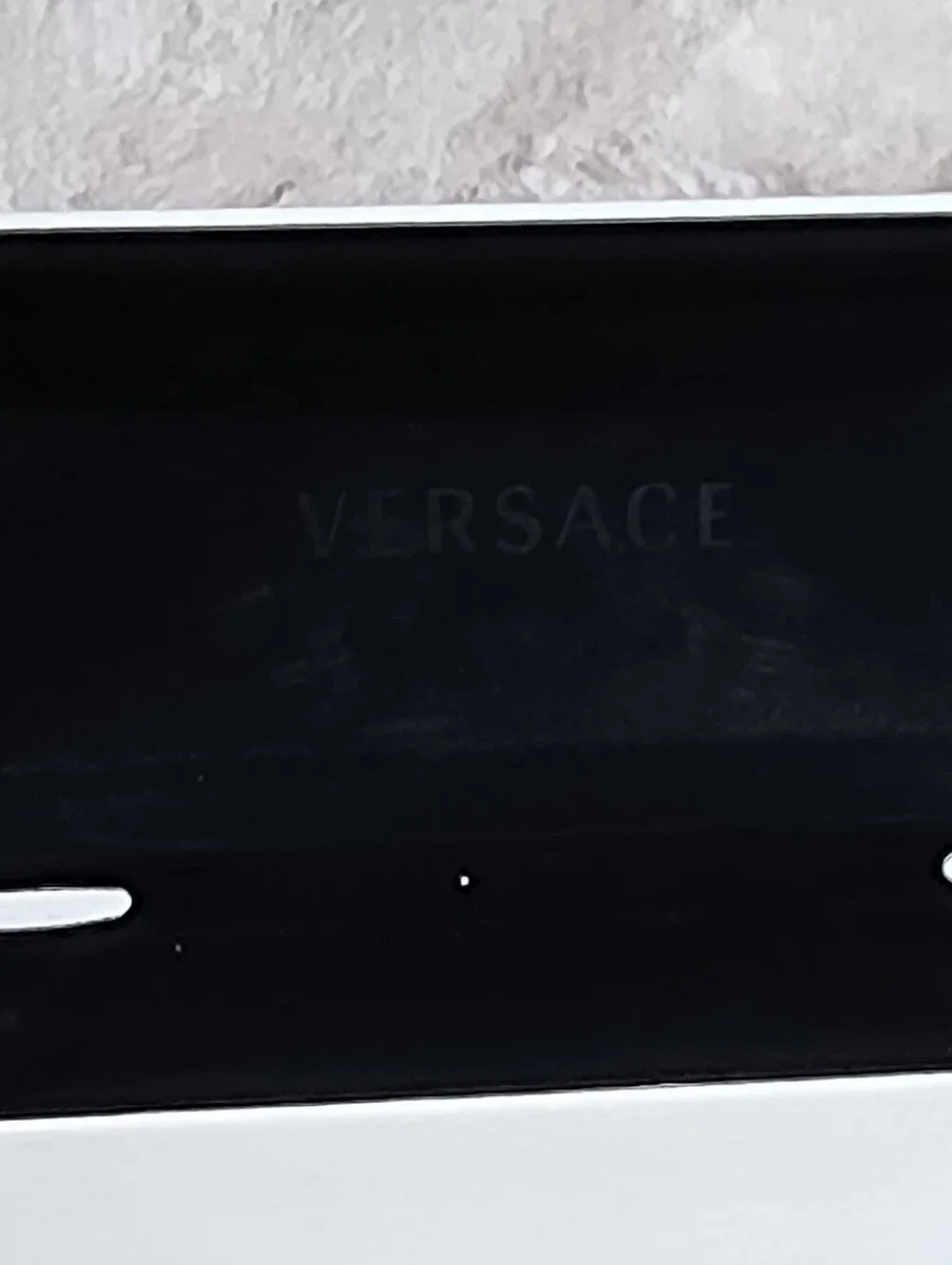 Versace Vintage 80s White and Gold Sunglasses Case